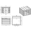 ALTANKA - Abri de jardin en bois - 9m2 - 3x3m - Traité - Ep. 28mm - Couleur: vert - DOM356 - vignette