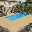 ALTANKA - Piscine hors sol en bois AQUA 10.2 x 5.2 - H.1.45 m, bleu pâle, cadre en métal - sans dalle - BAS7310OSPU - vignette