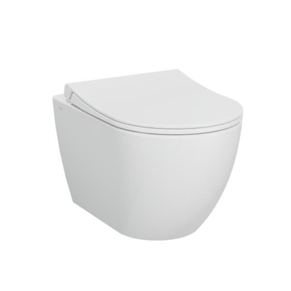 VITRA - V-Fix Core Pack WC bâti-support + WC sans bride Vitra S60 + Abattant SoftClose + Plaque blanc (V-FixS60-4) - large