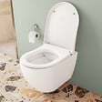 GEBERIT - Pack WC Bati-support Geberit Duofix + WC sans bride Vitra S60 + Abattant SoftClose + Plaque Blanche (S60Geb3) - vignette