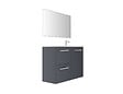 VIF - Set 2 tiroirs en Mdf - Gris foncé - 45x35x1,8cm - vignette