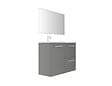 VIF - Set 2 tiroirs en Mdf - Gris clair - 45x45x1,8cm - vignette