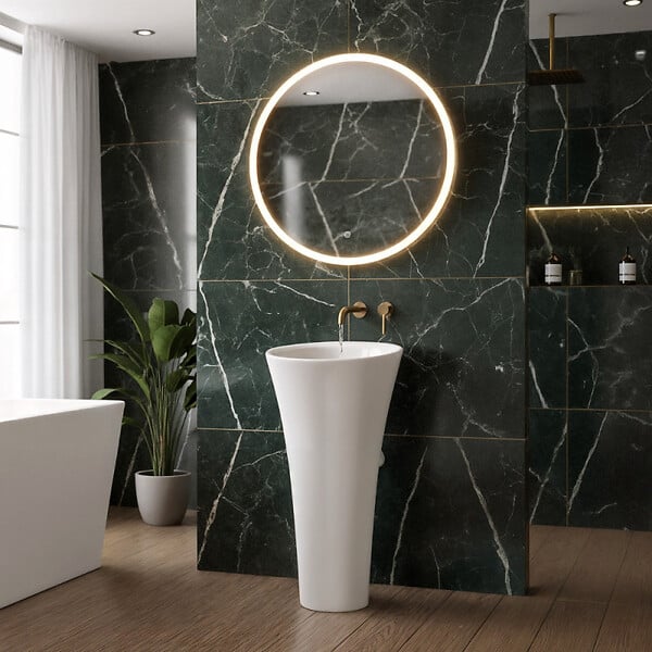 SWISS AQUA TECHNOLOGIES - Vasque à poser Fusion 95x42,5 cm en céramique blanche brillante (SATFUS9543) - large
