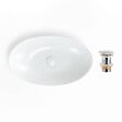 SWISS AQUA TECHNOLOGIES - Set vasque à poser Infinitio 61,5x36 cm sans trop-plein + bonde blanc mat (SATINF61536M-SET_BP) - vignette