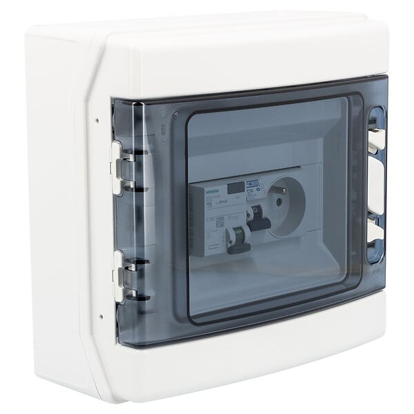BATILEC - Tableau pré-équipé : ID 40A AC, disjoncteur 16A, prise modulaire 2P+T 16A. - large