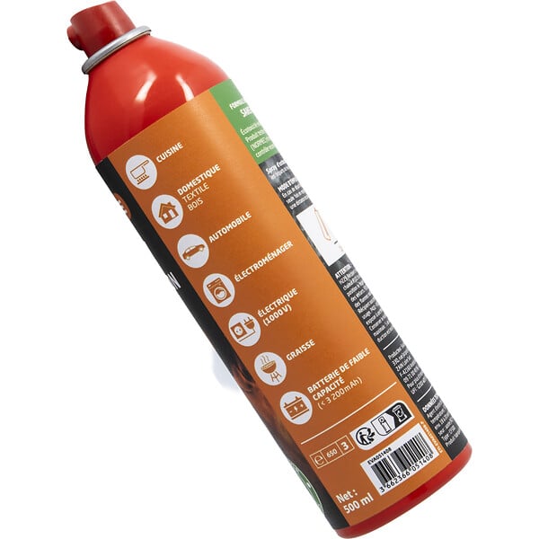 EVACUATE - Spray Extincteur 500 ml –  Multi classes A B D E F - Protection incendie - large