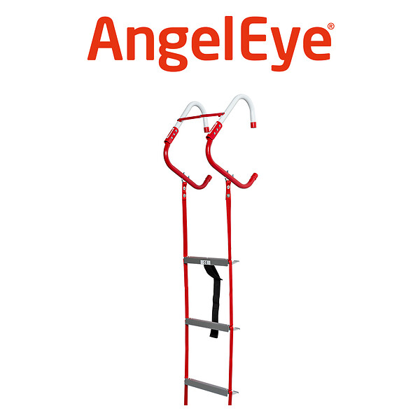 ANGELEYE - Échelle de Secours 4,5 m – Pliable, Légère et Robuste - Capacité 450 kg - large