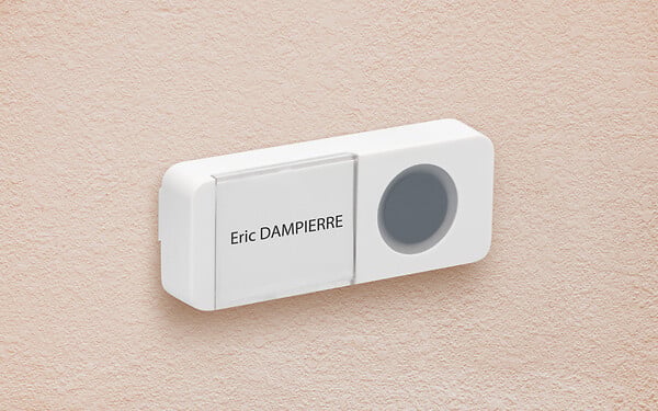 CEEZAM - Bouton poussoir pour sonnettes CEEZAM – étanche IP44, blanc, portée jusqu'à 150m - large