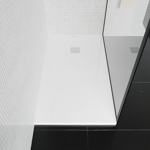 VILLEROY ET BOCH - Receveur découpable 120 X 80  Exclusive rectangle blanc - large
