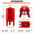 GT MARKET - Réservoir pression à vessie vertical - 50 litres - vignette