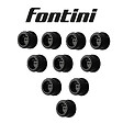 FONTINI - Lot de 10 prises avec terre Garby Colonial – Porcelaine noire  – Design rétro élégant – Installation encastrée-FONTINI - vignette