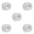 FONTINI - Lot de 5 Prises Garby – Prises Murales Intérieures Plastique Blanc – 16A / 250V – Pose en Saillie – Fabrication Européenne-FONTINI - vignette