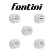 FONTINI - Lot de 5 Prises Garby – Prises Murales Intérieures Plastique Blanc – 16A / 250V – Pose en Saillie – Fabrication Européenne-FONTINI - vignette