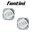 FONTINI - Lot de 2 Interrupteurs Va-et-Vient FONTINI Garby Colonial – Rétro en Porcelaine Blanche – Style Vintage, Installation Encastrable-FONTINI - vignette
