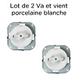 FONTINI - Lot de 2 Interrupteurs Va-et-Vient FONTINI Garby Colonial – Rétro en Porcelaine Blanche – Style Vintage, Installation Encastrable-FONTINI - vignette