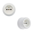 FONTINI - Lot de 2 Prises Garby – Prises Murales Intérieures Plastique Blanc – 16A / 250V – Pose en Saillie – Fabrication Européenne-FONTINI - vignette