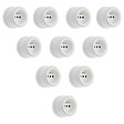 FONTINI - Lot de 10 Prises Garby – Prises Murales Intérieures Plastique Blanc – 16A / 250V – Pose en Saillie – Fabrication Européenne-FONTINI - vignette
