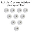 FONTINI - Lot de 10 Prises Garby – Prises Murales Intérieures Plastique Blanc – 16A / 250V – Pose en Saillie – Fabrication Européenne-FONTINI - vignette