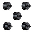 FONTINI - Lot de 5 Interrupteurs Va-et-Vient FONTINI Garby Colonial – Rétro en Porcelaine Noire – Style Vintage, Installation Encastrable-FONTINI - vignette