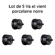 FONTINI - Lot de 5 Interrupteurs Va-et-Vient FONTINI Garby Colonial – Rétro en Porcelaine Noire – Style Vintage, Installation Encastrable-FONTINI - vignette