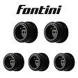 FONTINI - Lot de 5 prises avec terre Garby Colonial – Porcelaine noire – Design rétro élégant – Installation encastrée-FONTINI - vignette