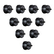 FONTINI - Lot de 10 Interrupteurs Va-et-Vient FONTINI Garby Colonial – Rétro en Porcelaine Noire – Style Vintage, Installation Encastrable-FONTINI - vignette