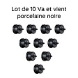 FONTINI - Lot de 10 Interrupteurs Va-et-Vient FONTINI Garby Colonial – Rétro en Porcelaine Noire – Style Vintage, Installation Encastrable-FONTINI - vignette