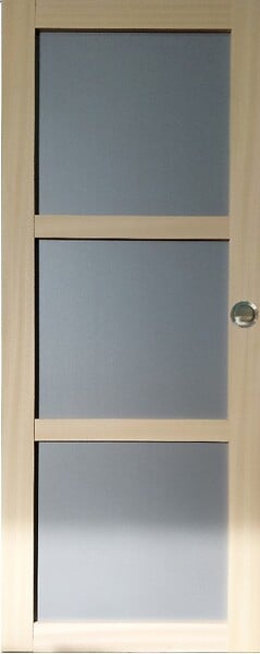 GD MENUISERIES - Porte Coulissante Ayous 3 Panneaux Gris Clair H204 x L83 cm, Coquilles - large