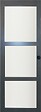 GD MENUISERIES - Porte Coulissante Blakeria Gris Anthr Vitrée H204 x L73 cm, Coquilles Noir - vignette