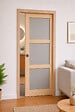 GD MENUISERIES - Porte Coulissante Ayous 3 Panneaux Gris Clair H204 x L83 cm,Galandage, kit finition - vignette