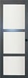 GD MENUISERIES - Porte Coulissante Blakeria Gris Anthr Vitrée H204 x L83 cm, Coquilles Noir - vignette