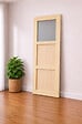 GD MENUISERIES - Porte Coulissante bois Ayous 2 Panneaux, 1 Vitrage H204 x L83 cm - vignette