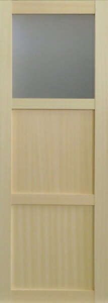 GD MENUISERIES - Porte Coulissante bois Ayous 2 Panneaux, 1 Vitrage H204 x L83 cm - large