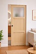 GD MENUISERIES - Porte Coulissante Ayous 2 Panneaux, 1 Vitrage H204 x L73 cm, Galandage - vignette