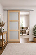 GD MENUISERIES - Porte Coulissante Ayous 3 Panneaux Gris Clair H204 x L73 cm, Rail Alu - vignette