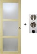 GD MENUISERIES - Porte Coulissante Ayous Vitrée H204 x L83 cm, coquilles, tire doigt - vignette