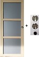 GD MENUISERIES - Porte Coulissante Ayous 3 Panneaux Gris Clair H204 x L73 cm, coquilles, tire doigt - vignette