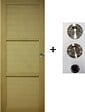 GD MENUISERIES - Porte Coulissante Ayous 3 Panneaux H204 x L93 cm, coquilles, tire doigt - vignette