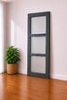 GD MENUISERIES - Porte Coulissante Blakeria Gris Anthr Vitrée H204 x L83 cm - vignette