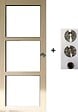 GD MENUISERIES - Porte Coulissante Ayous Vitrage transparent H204 x L73 cm, coquilles, tire doigt - vignette