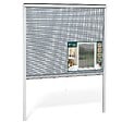 VOUNOT - Store moustiquaire pour fenetre enroulable et recoupable en pvc L150 x H160 cm Blanc - vignette