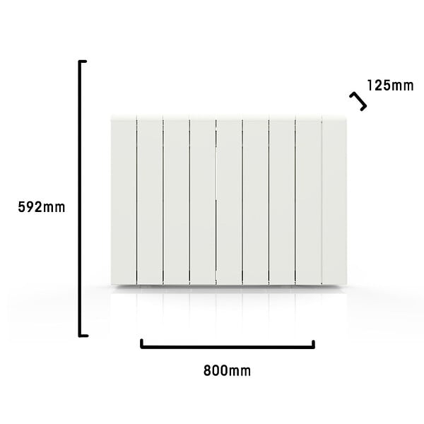 BATILEC - BATILEC Radiateur connecté à inertie alu ZILO WiFi 2000 W - large