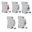 EATON CAPRI - Lot de 22 disjoncteurs modulaires Ph+N – 1×2A, 4×10A, 8×16A, 8×20A, 1×32A - vignette