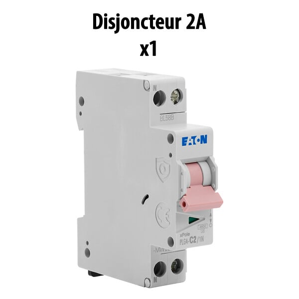 EATON CAPRI - Lot de 22 disjoncteurs modulaires Ph+N – 1×2A, 4×10A, 8×16A, 8×20A, 1×32A - large