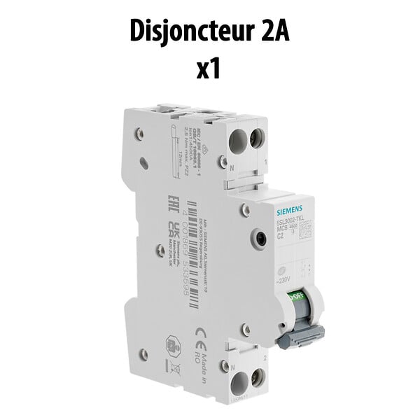 SIEMENS - Lot de 22 disjoncteurs modulaires Ph+N – 1×2A, 4×10A, 8×16A, 8×20A, 1×32A - large