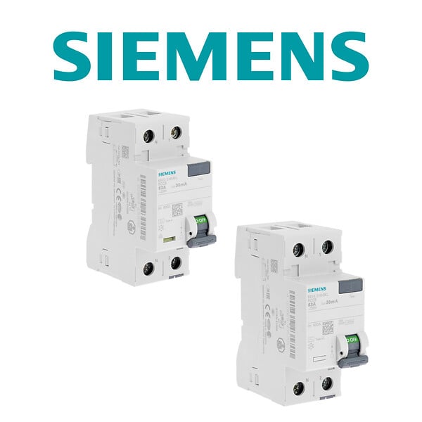 SIEMENS - Lot de 4 interrupteurs différentiels 63A – 30 mA – 1 Type A + 3 Type AC - large