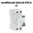 SIEMENS - Lot de 4 interrupteurs différentiels 63A – 30 mA – 1 Type A + 3 Type AC - vignette