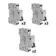 SIEMENS - Lot de 8 disjoncteurs modulaires Ph+N – 2×10A, 3×16A, 2×20A - vignette