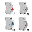 EATON CAPRI - Lot de 8 disjoncteurs modulaires Ph+N – 2×10A, 3×16A, 2×20A, 1×32A - vignette