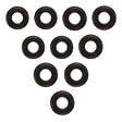 FONTINI - Lot de 10 Plaques Décoratives 1 Poste Garby Colonial – Porcelaine noire – Compatible Gammes GARBY, GARBY COLONIAL et DIMBLER – Pose En Saillie ou Encastrable – Finition Haut de Gamme - vignette